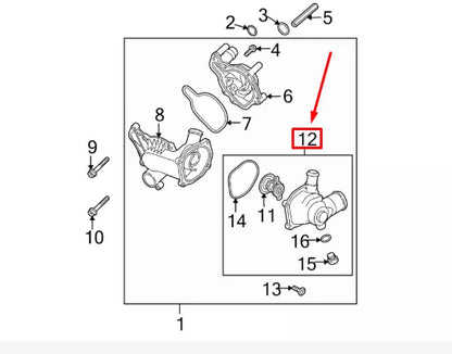 NEW AUDI Q7 4L ENGINE COOLANT THERMOSTAT KIT 079121115BK ORIGINAL