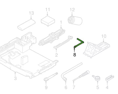 NEW AUDI Q5 FY EMERGENCY JACK LIFT TOOL WRENCH HANDLE 80A713201C ORIGINAL