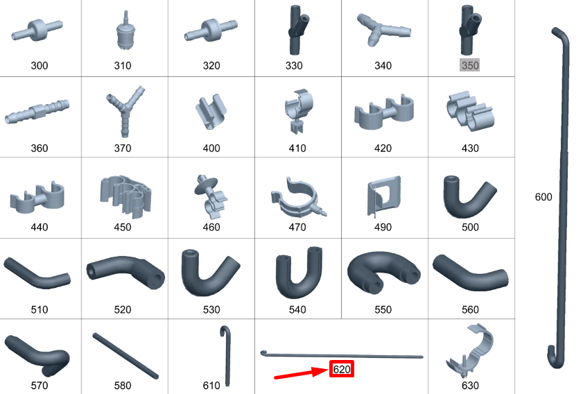 new mercedes-benz c w204 vacuum system molded hose a6510780781 original