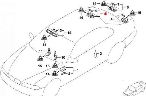 NEW BMW 5 E39 INTERIOR LIGHT LAMP 63318371631 8371631 ORIGINAL