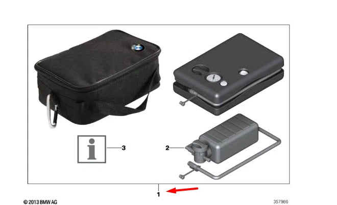 NEW BMW TYRE/TIRE INFLATION COMPRESSOR MOBILITY KIT 71102333674 2333674 ORIGINAL