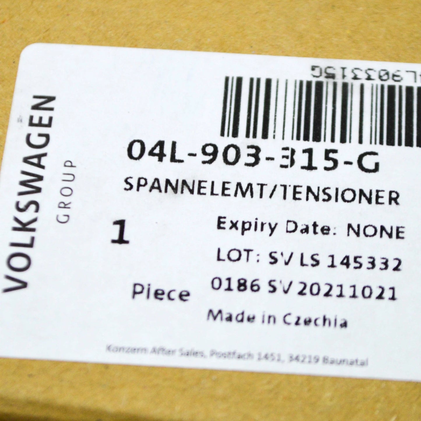 NEW VOLKSWAGEN PASSAT B8 ENGINE V-RIBBED BELT TENSIONER 04L903315G