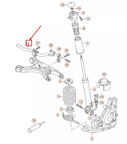 NEW AUDI A4 B8 REAR ANTI ROLL BAR 8K0511305AE