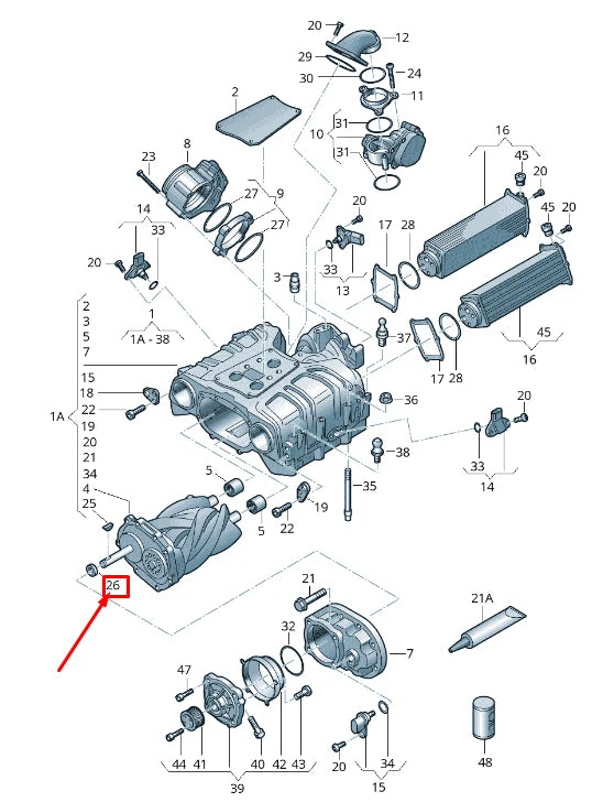 NEW AUDI A8 4H ENGINE SHAFT OIL SEAL 06E145347