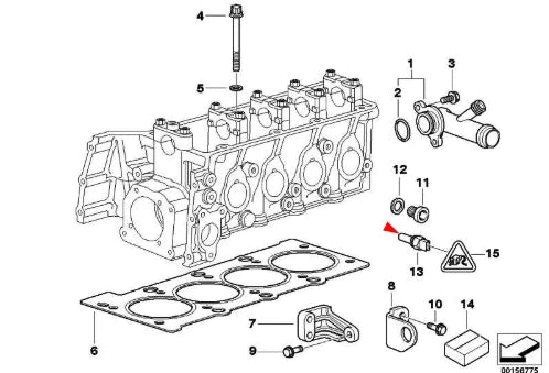 NEW BMW 1 E87 ENGINE COOLANT WATER TEMPERATURE SENSOR PETROL 1433076 ORIGINAL
