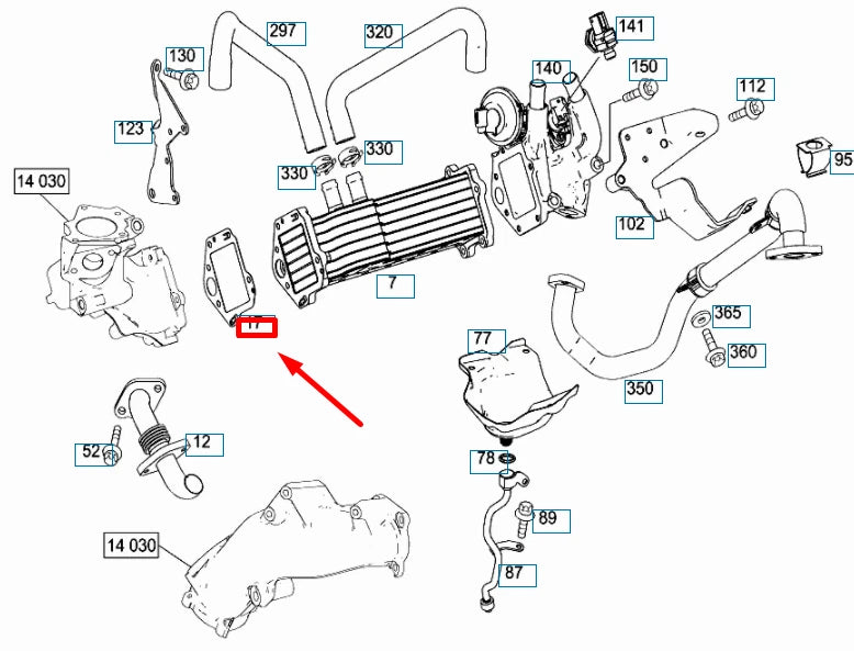 NEW MB ML W164 HEAT EXCHANGER TO VALVE HOUSING SEALING SHIM A6421420181 ORIGINAL