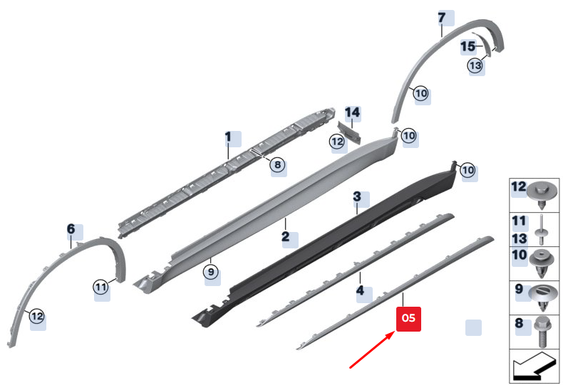 new bmw x5 f15 left side sill trim strip 51777321875 7321875 original
