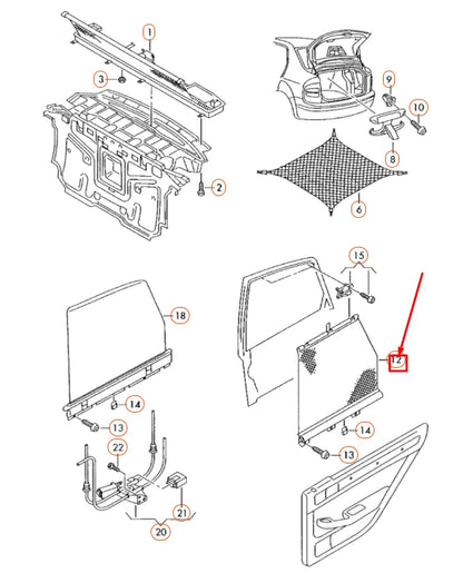 NEW AUDI A8 D3 REAR LEFT DOOR WINDOW SUNLIGHT ROLLER BLIND 4E0861333FQBC