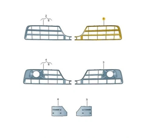 NEW AUDI A7 SPORTBACK 4G8 FRONT BUMPER LEFT GRILLE 4G8807647D9B9
