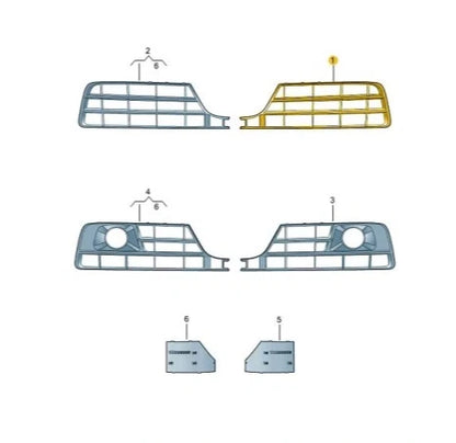 NEW AUDI A7 SPORTBACK 4G8 FRONT BUMPER LEFT GRILLE 4G8807647D9B9