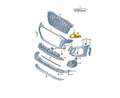 NEW AUDI A3 LIMOUSINE 8Y FRONT RIGHT BUMPER CLOSING ELEMENT 8Y0807320B ORIGINAL