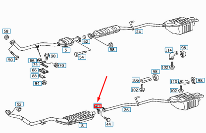 NEW MERCEDES-BENZ C W202 EXHAUST SYSTEM CLAMP A2024900341 ORIGINAL