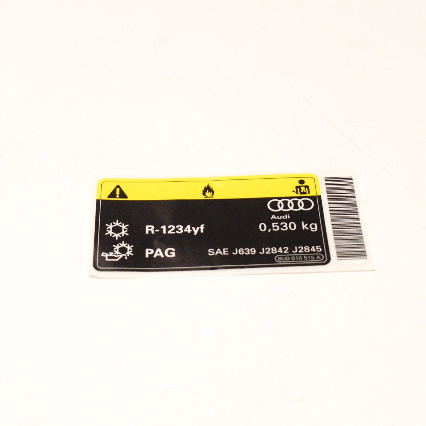NEW AUDI Q3 8U AC LABEL 8U0010515A ORIGINAL