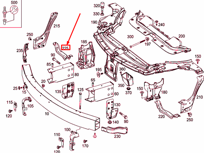 NEW MERCEDES-BENZ SL R231 FRONT RIGHT LIGHTING UNIT BRACKET A2316202614 ORIGINAL