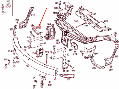 NEW MERCEDES-BENZ SL R231 FRONT RIGHT LIGHTING UNIT BRACKET A2316202614 ORIGINAL