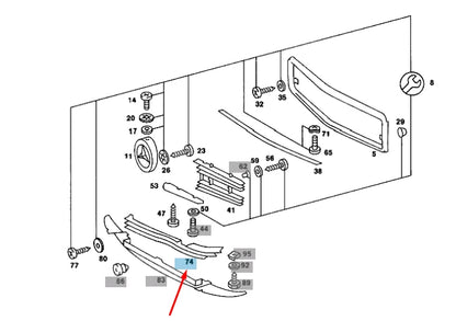 NEW MERCEDES-BENZ SL R107 FRONT LEFT AIR INLET GRILLE A1078881123 ORIGINAL