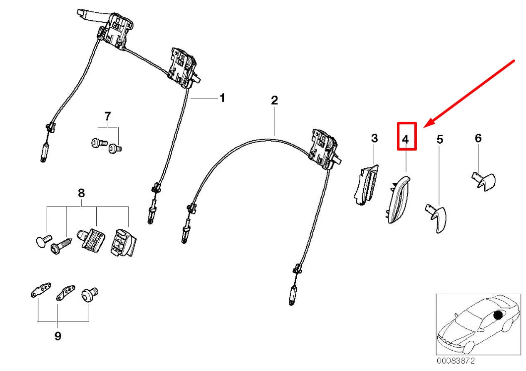 NEW BMW 3 E46 INTERIOR SEAT FRAME LEFT COVERING 8242835 52108242835 ORIGINAL