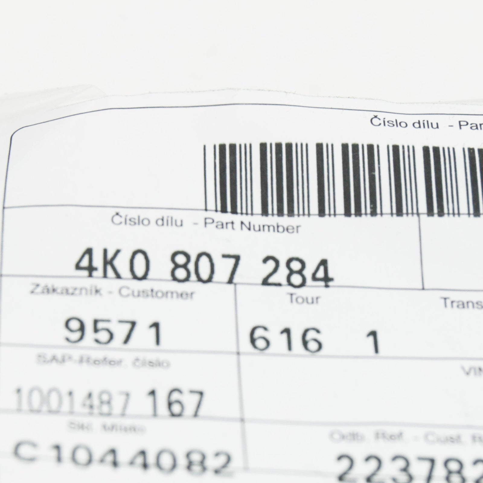 NEW AUDI A6 C8 FRONT RIGHT BUMPER GUIDE 4K0807284 ORIGINAL