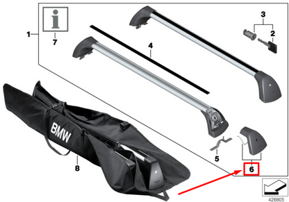 new bmw 5 f10 protective cap incl. clip 82792406025 2406025 original