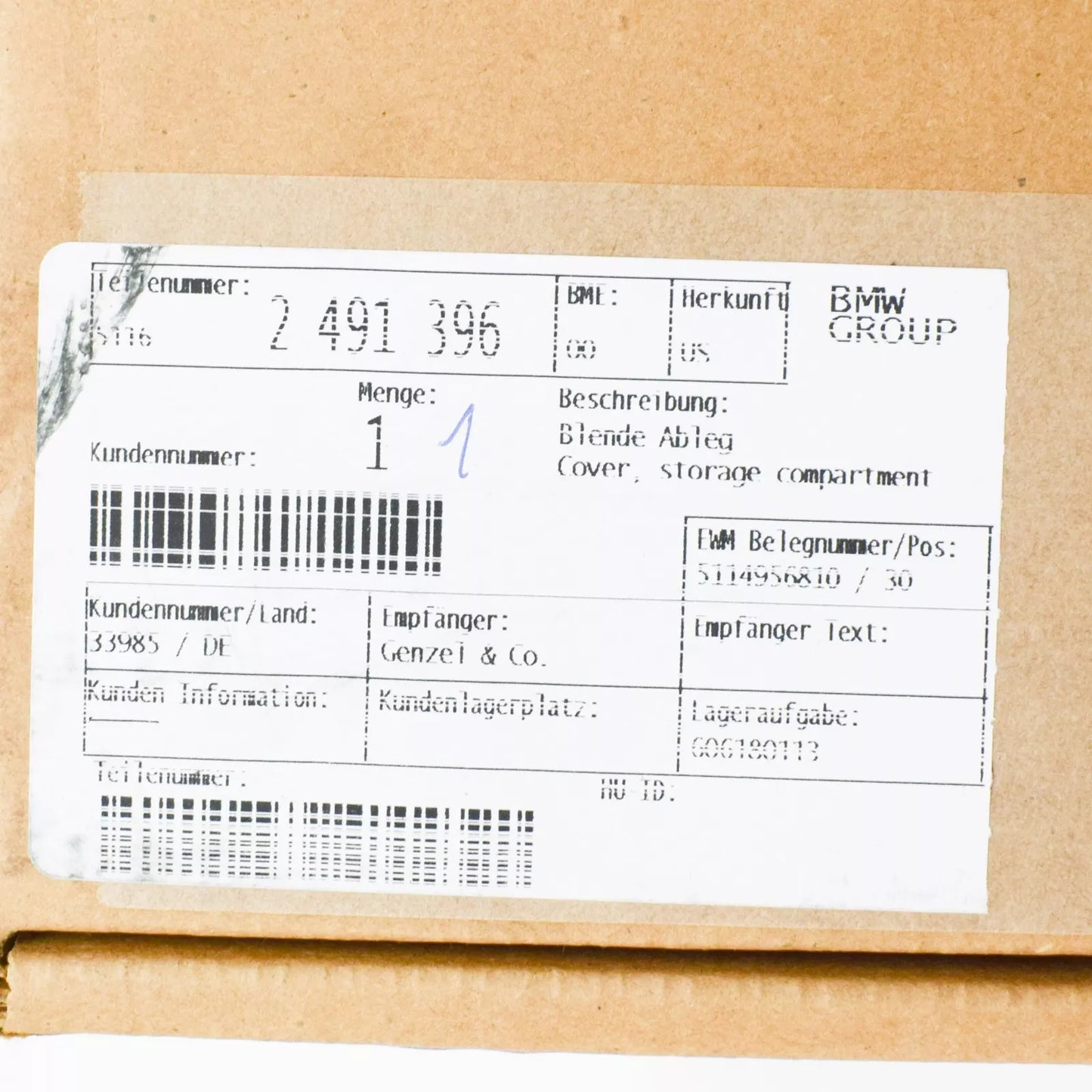 NEW BMW Z3 COUPE E36 GEAR SHIFTING LEVEL PLASTIC TRIM 51162491396 2491396