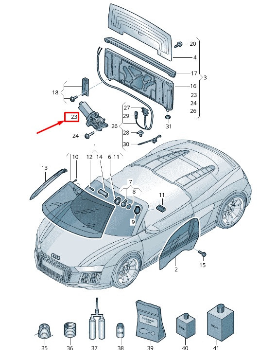 new audi r8 4s rear door window control motor 4s7959811 original