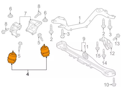 NEW AUDI Q7 4L ENGINE MOUNT 7L8199131A 3.0 PETROL 245KW ORIGINAL