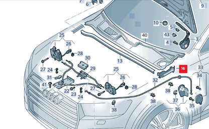 NEW AUDI Q8 4MN FRONT BONNET HOOD ENGINE SEAL 4M8821170 ORIGINAL