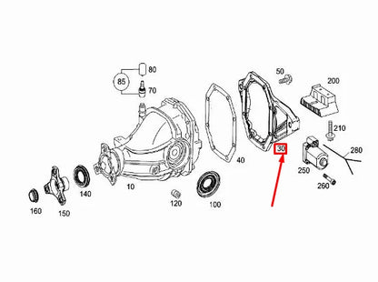 NEW MERCEDES-BENZ C W205 REAR AXLE HOUSING END COVER A2053513700 ORIGINAL