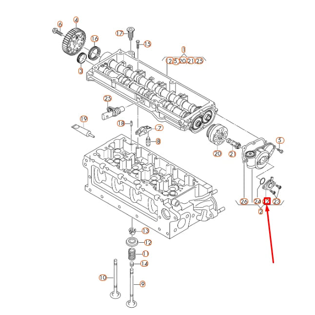 NEW AUDI A3 8V CAMSHAFT SOLENOID VALVE 04L906423 ORIGINAL