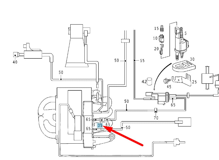 NEW MERCEDES-BENZ SPRINTER W903 CHECK VALVE A0021408460 ORIGINAL