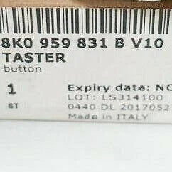 NEW AUDI A4 B8 TRUNK LID OPEN RELEASE BUTTON 8K0959831BV10