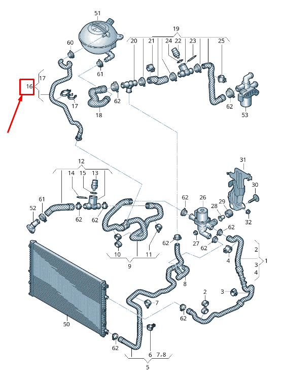 new audi q7 4m engine breather line 4m0145948a original