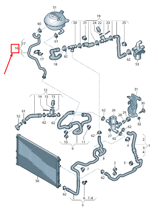 new audi q7 4m engine breather line 4m0145948a original