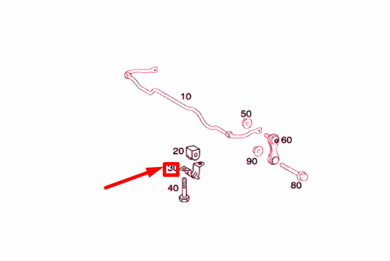 NEW MERCEDES-BENZ A W169 REAR SWAY BAR BRACKET A2023260226 ORIGINAL