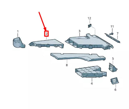 NEW VOLKSWAGEN CRAFTER 2F MK1 FOOTWELL AIR GUIDE CHANNEL 2E0819658