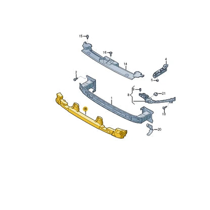 NEW AUDI A1 SPORTBACK GBA FRONT BUMPER FOAM 82A807251
