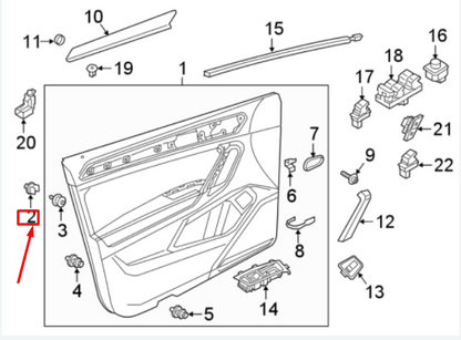 new volkswagen arteon front door trim panel clip 510868246 original