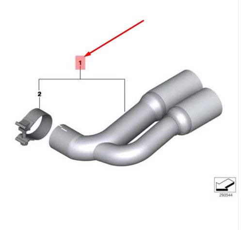 NEW BMW X3 F25 CHROME TAILPIPE TRIM 18302233613 ORIGINAL