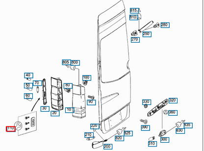 NEW MB SPRINTER W906 REAR TAILLIGHT REPAIR GASKET KIT A0008208164 ORIGINAL