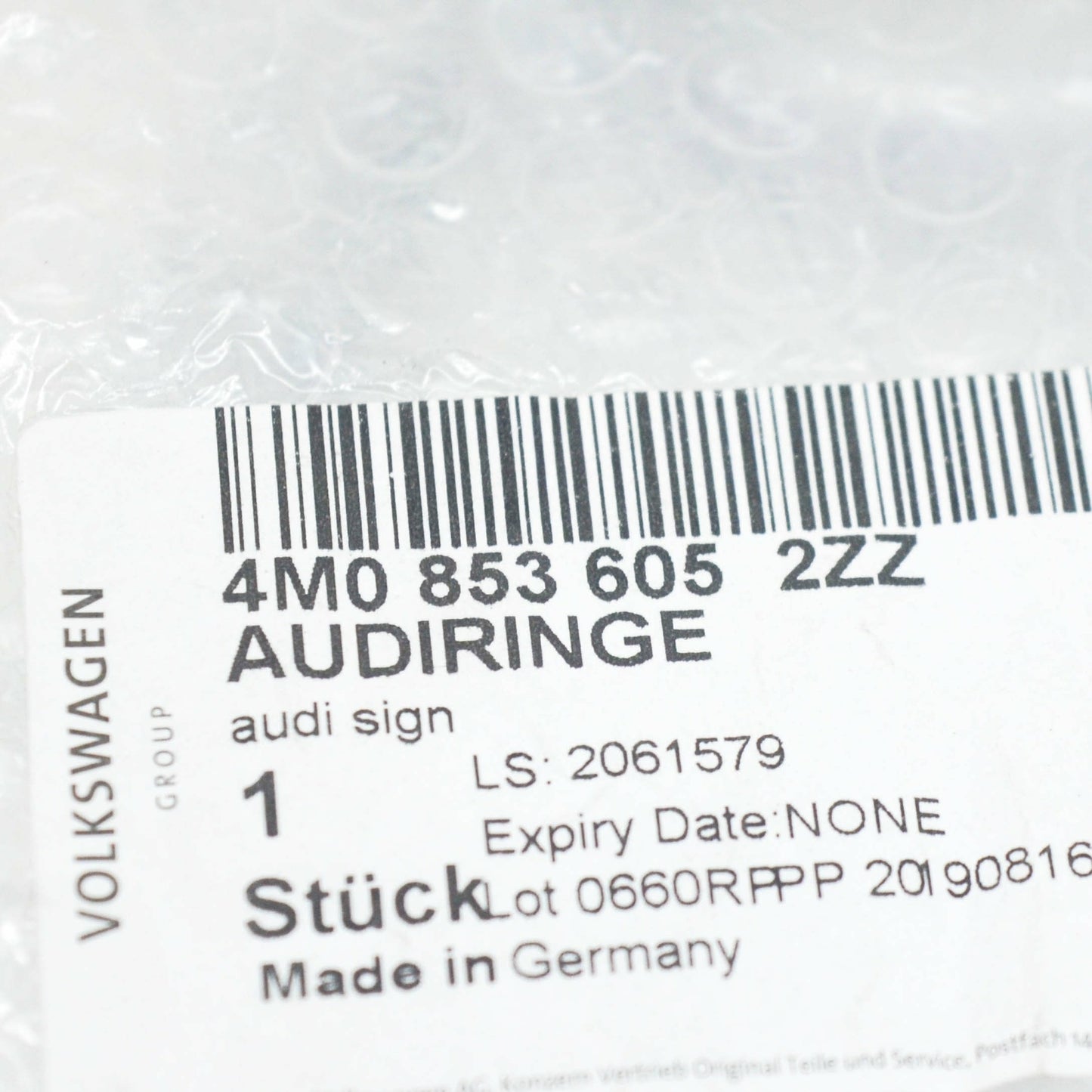 NEW AUDI Q7 SQ7 4M FRONT BUMPER RADIATOR GRILLE EMBLEM 4M08536052ZZ ORIGINAL