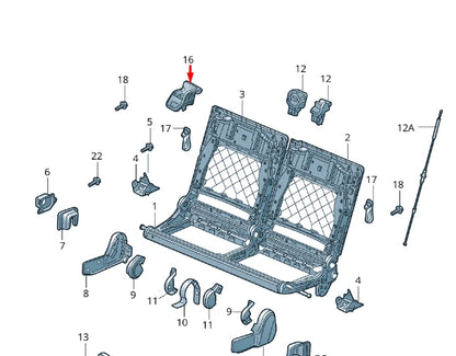 NEW VOLKSWAGEN TIGUAN AD REAR RIGHT SEAT RELEASE 56588857882V