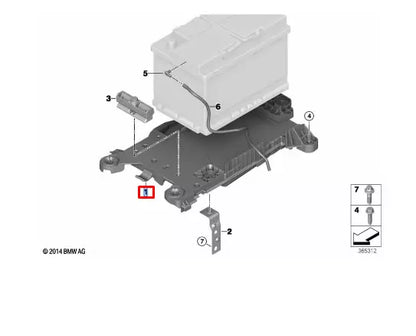 NEW BMW 2 ACTIVE TOURER F45 BATTERY TRAY PAD 61219304350 9304350 ORIGINAL