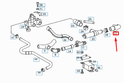 NEW MERCEDES-BENZ E W210 AIR DUCT TO IDLING ADJUSTER HOSE A1190945182 ORIGINAL