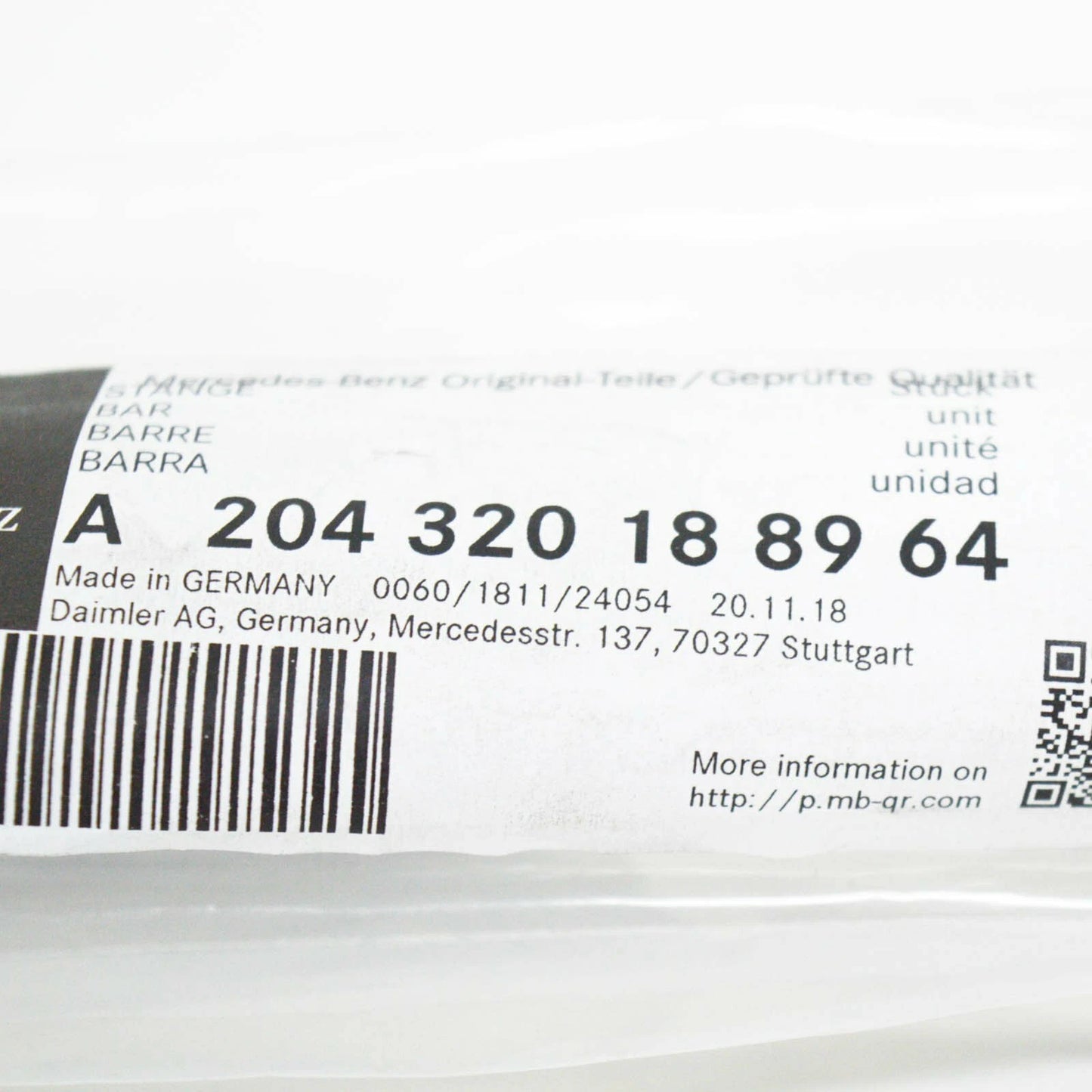 NEW MERCEDES BENZ C W204 RIGHT SWAY BAR TIE ROD LINK A2043201889