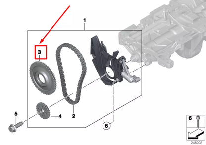 NEW BMW X3 F25 ENGINE TIMING SPROCKET 11417605367 7605367 ORIGINAL