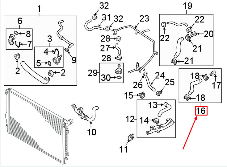 NEW VW BEETLE 5C LEFT HEATER CORE HOSE 5C0122073C ORIGINAL