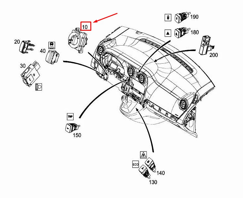 NEW MERCEDES-BENZ SPRINTER 906 HEADLIGHT SWITCH CONTROL UNIT A9069052501