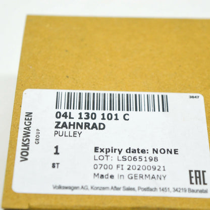 NEW AUDI A3 SPORTBACK 8V TOOTHED BELT PULLEY 04L130101C ORIGINAL