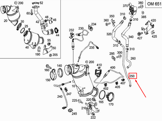 new mercedes-benz c w205 pressure line a2054911137 original
