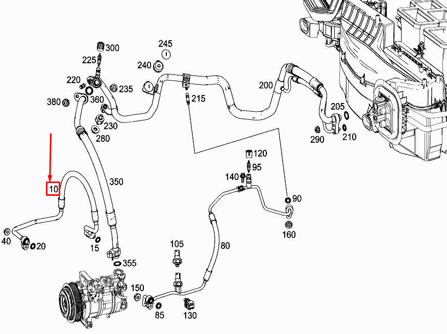NEW MERCEDES-BENZ A W177 A/C REFRIGERANT LINE RHD A1778304301 ORIGINAL